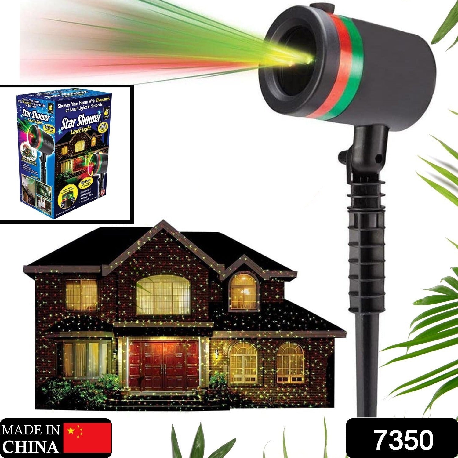 7350 Star Fairy Motion Laser Lights Projector for Garden Lawn Landscape Outdoor Indoor, Home, Office, Diwali, Christmas, Navratri, Decorative Light, Party (No Remote Button, Multicolour) 7350 Star Fairy Motion Laser Lights Projector for Garden Lawn Landscape Outdoor Indoor, Home, Office, Diwali, Christmas, Navratri, Decorative Light, Party (No Remote Button, Multicolour)